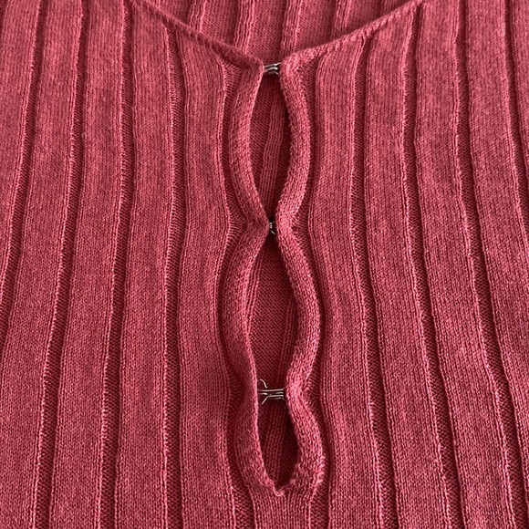 Free People Intimately NWT ribbed short sleeve layering T 3 hook split front - Picture 5 of 12